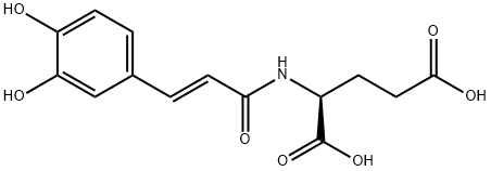 N-[3',4'-디히드록시-(E)-신나모일]-L-글루탐산 구조식 이미지