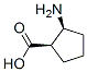 (1R,2S)-2-amino-cyclopentanecarboxylic acid Structure