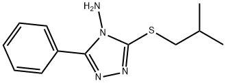 3-(isobutylsulfanyl)-5-phenyl-4H-1,2,4-triazol-4-amine 구조식 이미지