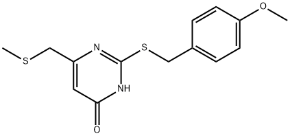 2-[(4-methoxybenzyl)sulfanyl]-6-[(methylsulfanyl)methyl]-4-pyrimidinol Structure