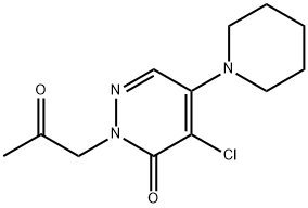 4-chloro-2-(2-oxopropyl)-5-piperidino-3(2H)-pyridazinone Structure