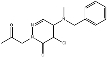 5-[benzyl(methyl)amino]-4-chloro-2-(2-oxopropyl)-3(2H)-pyridazinone 구조식 이미지