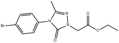 ethyl 2-[4-(4-bromophenyl)-3-methyl-5-oxo-4,5-dihydro-1H-1,2,4-triazol-1-yl]acetate 구조식 이미지