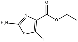 4-Thiazolecarboxylicacid,2-amino-5-iodo-,ethylester(9CI) Structure