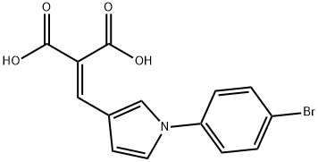 2-{[1-(4-bromophenyl)-1H-pyrrol-3-yl]methylene}malonic acid Structure