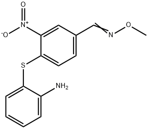 4-[(2-aminophenyl)sulfanyl]-3-nitrobenzenecarbaldehyde O-methyloxime Structure