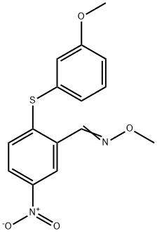 2-[(3-methoxyphenyl)sulfanyl]-5-nitrobenzenecarbaldehyde O-methyloxime 구조식 이미지