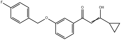 (Z)-3-cyclopropyl-1-{3-[(4-fluorobenzyl)oxy]phenyl}-3-hydroxy-2-propen-1-one Structure