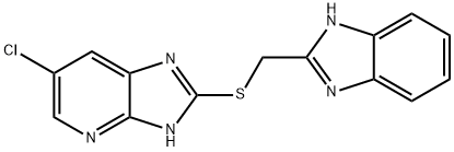 1H-IMIDAZO[4,5-B]PYRIDINE,2-[(1H-BENZIMIDAZOL-2-YLMETHYL)THIO]-6-CHLORO- Structure