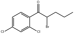 2-브로모-1-(2,4-디클로로페닐)펜탄-1-온 구조식 이미지