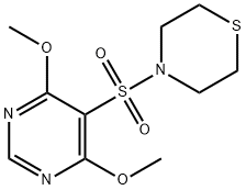 4-[(4,6-dimethoxy-5-pyrimidinyl)sulfonyl]thiomorpholine Structure