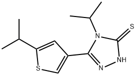 4-ISOPROPYL-5-(5-ISOPROPYLTHIEN-3-YL)-4H-1,2,4-TRIAZOLE-3-THIOL 구조식 이미지