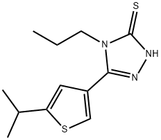 5-(5-ISOPROPYLTHIEN-3-YL)-4-PROPYL-4H-1,2,4-TRIAZOLE-3-THIOL 구조식 이미지