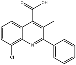 8-CHLORO-3-METHYL-2-PHENYLQUINOLINE-4-CARBOXYLICACID Structure