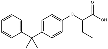 2-[4-(1-METHYL-1-PHENYLETHYL)PHENOXY]BUTANOIC ACID Structure