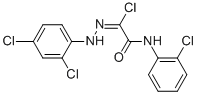 2-Chloro-N-(2-chlorophenyl)-2-[2-(2,4-dichlorophenyl)hydrazono]acetamide 구조식 이미지