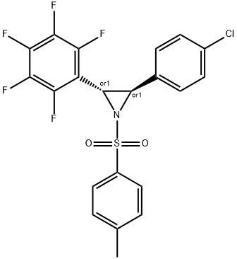 2-(4-클로로페닐)-3-(퍼플루오로페닐)-1-토실라지리딘 구조식 이미지