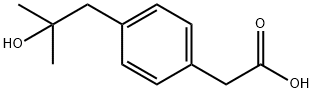 Benzeneacetic acid, 4-(2-hydroxy-2-methylpropyl)- (9CI) 구조식 이미지