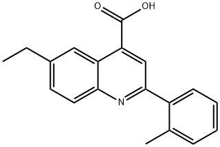 6-ethyl-2-(2-methylphenyl)quinoline-4-carboxylic acid 구조식 이미지