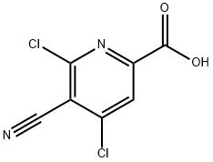 4,6-dichloro-5-cyanopicolinic acid Structure