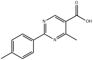 4-methyl-2-(4-methylphenyl)pyrimidine-5-carboxylic acid(SALTDATA: FREE) 구조식 이미지