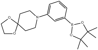 1,4-Dioxa-8-azaspiro[4.5]decane, 8-[3-(4,4,5,5-tetramethyl-1,3,2-dioxaborolan-2-yl)phenyl]- Structure