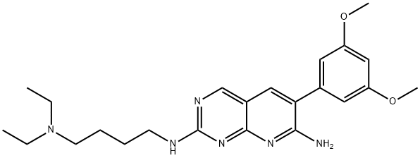 N2-[4-(DiethylaMino)butyl]-6-(3,5-diMethoxyphenyl)-pyrido[2,3-d]pyriMidine-2,7-diaMine 구조식 이미지