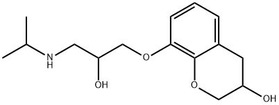 3,4-dihydro-8-(2-hydroxy-3-isopropylaminopropoxy)-2H-1-benzopyran-3-ol Structure