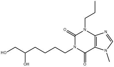 1-(5,6-dihydroxyhexyl)-7-methyl-3-propyl-purine-2,6-dione 구조식 이미지