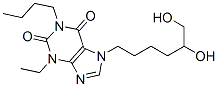 1-butyl-7-(5,6-dihydroxyhexyl)-3-ethyl-purine-2,6-dione 구조식 이미지