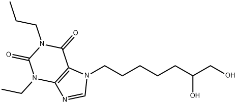 3,7-Dihydro-7-(6,7-dihydroxyheptyl)-3-ethyl-1-propyl-1H-purine-2,6-dio ne Structure