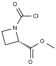 2-아제티딘카르복실산,1-(클로로카르보닐)-,메틸에스테르,(S)-(9CI) 구조식 이미지