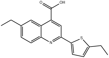 6-ETHYL-2-(5-ETHYLTHIEN-2-YL)QUINOLINE-4-CARBOXYLIC ACID Structure