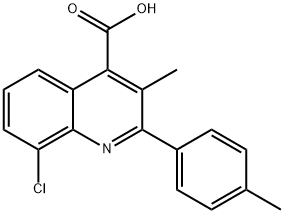 8-CHLORO-3-METHYL-2-(4-METHYLPHENYL)QUINOLINE-4-CARBOXYLIC ACID Structure
