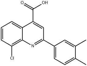 8-CHLORO-2-(3,4-DIMETHYLPHENYL)QUINOLINE-4-CARBOXYLIC ACID Structure