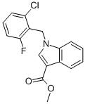 1H-INDOLE-3-CARBOXYLIC ACID, 1-[(2-CHLORO-6-FLUOROPHENYL)METHYL]-,METHYL ESTER Structure