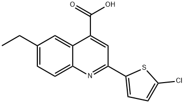 2-(5-CHLOROTHIEN-2-YL)-6-ETHYLQUINOLINE-4-CARBOXYLIC ACID Structure