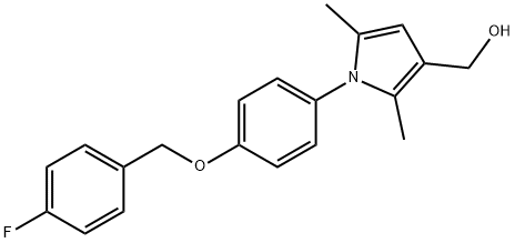 1-[4-[(4-FLUOROPHENYL)METHOXY]PHENYL]-2,5-DIMETHYL-1H-PYRROLE-3-METHANOL 구조식 이미지