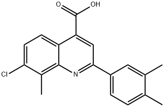 7-CHLORO-2-(3,4-DIMETHYLPHENYL)-8-METHYLQUINOLINE-4-CARBOXYLIC ACID Structure