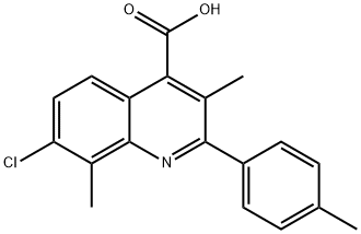 7-CHLORO-3,8-DIMETHYL-2-(4-METHYLPHENYL)QUINOLINE-4-CARBOXYLIC ACID Structure