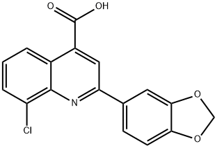 2-(1,3-BENZODIOXOL-5-YL)-8-CHLOROQUINOLINE-4-CARBOXYLIC ACID 구조식 이미지