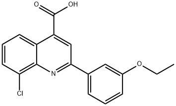 8-CHLORO-2-(3-ETHOXYPHENYL)QUINOLINE-4-CARBOXYLICACID Structure