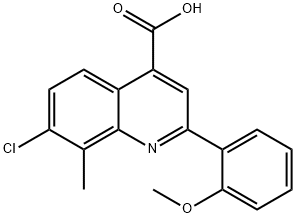 7-CHLORO-2-(2-METHOXYPHENYL)-8-METHYLQUINOLINE-4-CARBOXYLIC ACID 구조식 이미지