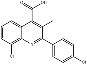 8-CHLORO-2-(4-CHLOROPHENYL)-3-METHYLQUINOLINE-4-CARBOXYLIC ACID Structure