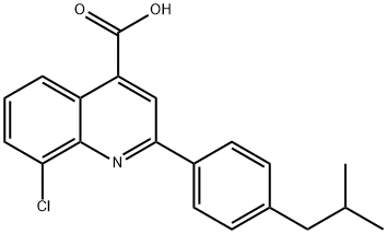 8-CHLORO-2-(4-ISOBUTYLPHENYL)QUINOLINE-4-CARBOXYLIC ACID 구조식 이미지