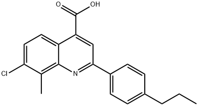 7-CHLORO-8-METHYL-2-(4-PROPYLPHENYL)QUINOLINE-4-CARBOXYLIC ACID Structure