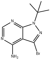 3-Bromo-1-tert-butyl-1H-pyrazolo-[3,4-d]pyrimidin-4-amine Structure