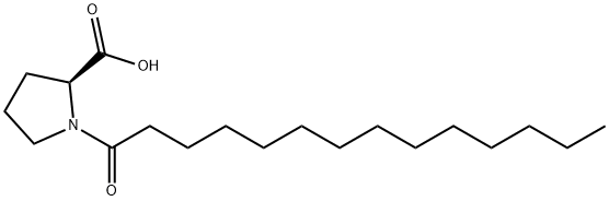 N-Tetradecanoyl-L-proline Structure