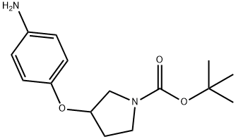 3-(4-AMINO-PHENOXY)-PYRROLIDINE-1-CARBOXYLIC ACID TERT-BUTYL ESTER Structure