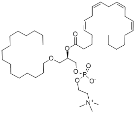 1-O-HEXADECYL-2-ARACHIDONYL-SN-GLYCERO-3-PHOSPHOCHOLINE Structure
